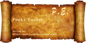 Pesti Eszter névjegykártya